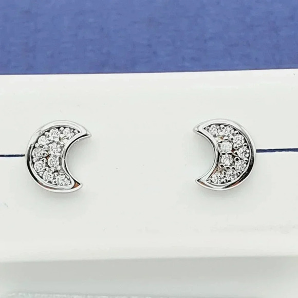 "#925 Sterling Silver CZ Stud Earrings for Women/Girl, US925P1023 - Picture 1 of 11